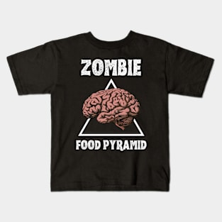 Zombie Food Pryamid Kids T-Shirt